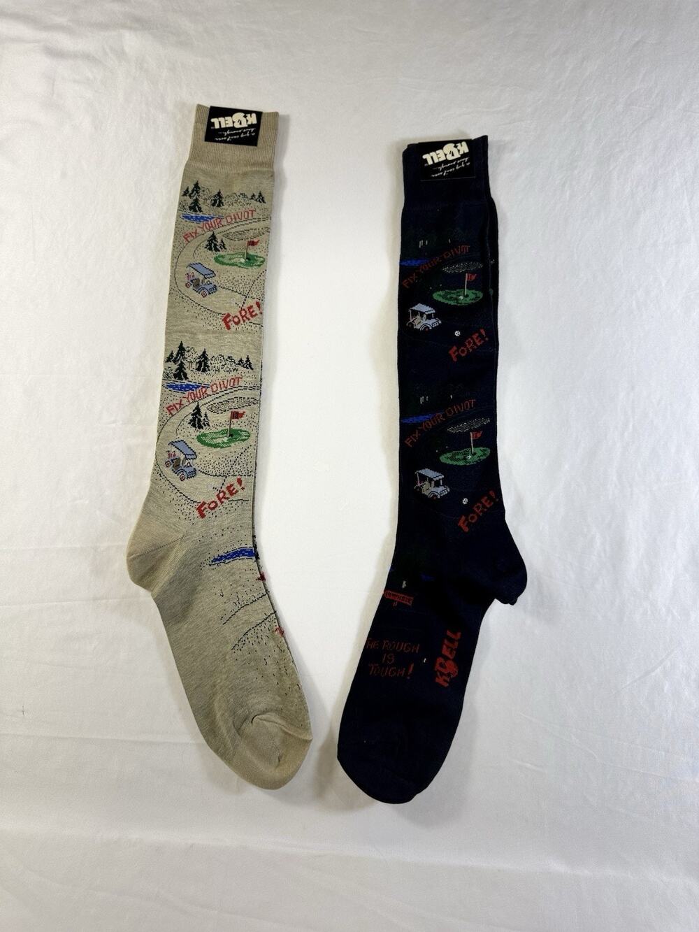 K.Bell Golf Socks NWT Lot Of 2 Men’s Graffiti Size 10-13